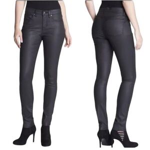 Eileen Fisher Black Coated Jeans